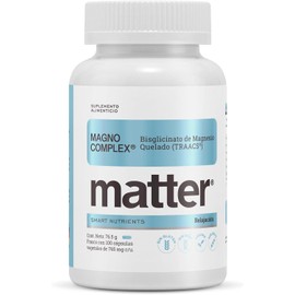 Matter Magno Complex Chelated Magnesium Bisglycinate 100 Vegan Capsules – TRAACS Magnesium Oxide Blend for Deep Sleep & Muscle Relaxation