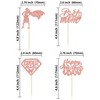 Gyufise Gyufise 24Pcs Happy Mother's Day Cupcake Toppers Rose Gold