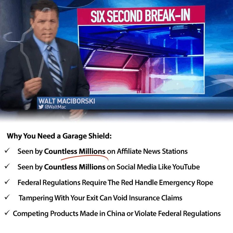 Garage Shield - One Door - Garage Door Protection Home