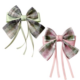 2 Pack Large Bow Hair Clips – Elegant Big Bow Barrettes for Women & Girls – Soft & Lightweight Hair Accessories for Ponytails, Half-Up Styles & Special Occasions