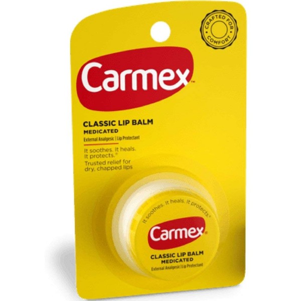 Carmex Classic Lip Balm Medicated, 0.25 oz ( Pack of 7)