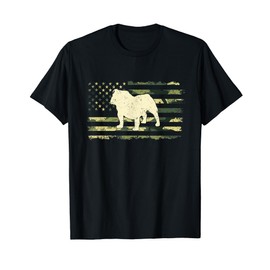 English Bulldog Shirts Camouflage Shirts American Flag T-Shirt