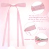 Nogeqi 4PCS Ribbon Bow Hair Clip with Long Tails, Cute