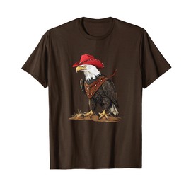 Aigle avec chapeau de cowboy Amusant pour garçons et filles T-Shirt