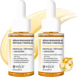 WEUD Serum Coreano Original, Serum Facial con Péptidos Propóleo, Reafirman, Cuidado Antiedad y Reparador, Luminosidad y Piel Radiante, Fórmula Hipoalergénica para Todo Tipo de Piel （100ML）