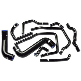 TANIMEN FOR SUBARU IMPREZA WRX/STi GDA/GDB EJ207 SILICONE RADIATOR HOSE KIT 2000-2007 BLACK TT1803DBK