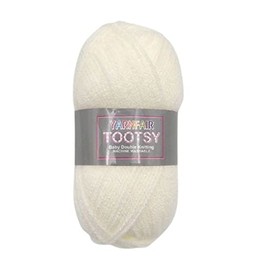 FabFinds Baby Double Knitting Wool Yarn Soft Chunky for Scarf Crochet Machine Washable (Cream, 5)