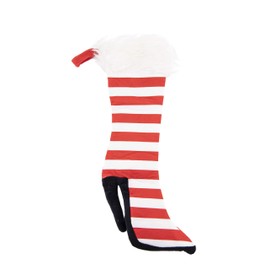 Plushible High Heeled Christmas Stocking - Candy Cane Striped Theme | Soft and Sturdy Christmas Decorations | Perfectly Holds a Bottle of Wine | Festive Decor for The Holidays