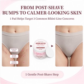 LHOPEBK Nature Ingrown Hair Treatment Pads: with BHA/AHA for Bikini Line