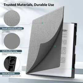 TiMOVO Case Compatible for Remarkable 2 Tablet, Slim Lightweight Stand Hard Back Shell Protective Cover with Pen Holder Compatible with Remarkable 2 Paper Tablet 10.3" 2020 Released, Gray