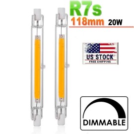 Unbranded Dimmable Glass R7s 118mm LED Bulb 20W Lampadas Replace Halogen Spotlight 3000K