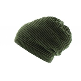 Milani Rasta-Inspired Woven Knit Beanie Olive