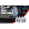 New ABS Plastic Chromed Hubcaps Front and Rear Wheel Axle