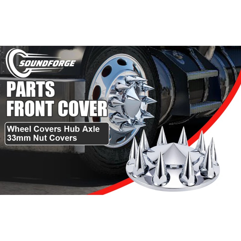 New ABS Plastic Chromed Hubcaps Front and Rear Wheel Axle