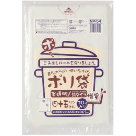 Japax Traditional Plastic Bags, Translucent, 1.6 gal (45 L), 30 Sheets
