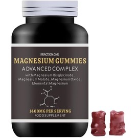 Magnesium Gummies - 120 Gummies - 60 Servings - 2600MG PER Serving - Magnesium Citrate 1400mg - Magnesium Glycinate 250mg - Magnesium Malate 200mg - Magnesium Oxide 150mg - Elemental Mg 605.5 mg