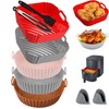 ZENSUKYE Air Fryer Silicona 9Pcs Kit, Silicona para Freidora de