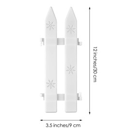 URATOT 15 Pieces White Plastic Picket Fence: 12 Inches, Stylish Decor for Pets, Kids & Parties