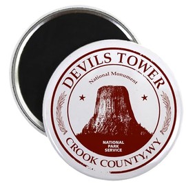 CafePress Devils Tower Magnet 2.25" Round Magnet, Refrigerator Magnet