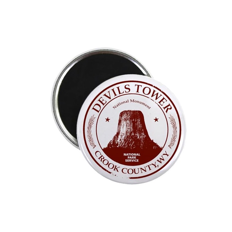 CafePress Devils Tower Magnet 2.25" Round Magnet, Refrigerator Magnet