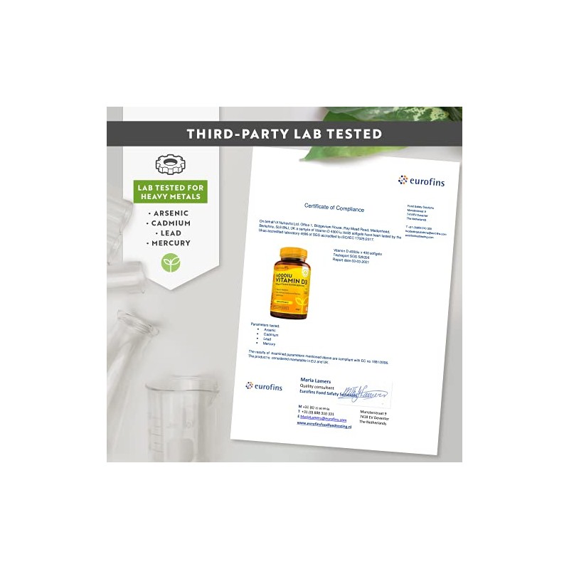 Vitamin D3 4000 iu - 400 High Strength Easy to