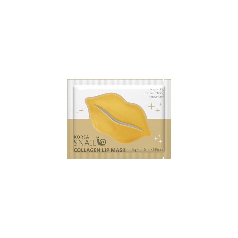 Golden Collagen Flake Lip Mask 20 Pieces, Multifunctional Lip Care