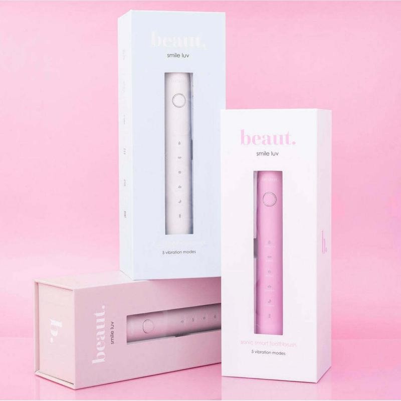 smile luv toothbrush + FREE mint toothpaste - color: Pink