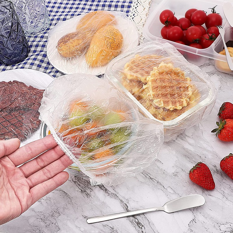 Tivcck 300PCS Fresh Keeping Bags,Elastic Food Storage Covers,Universal Kitchen Wrap