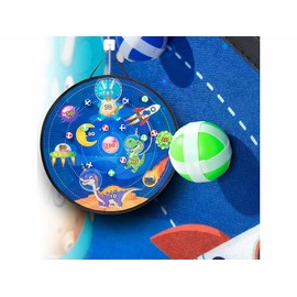 Playtastic Children's Dart Games: XXL Double-Sided Dartboard for Children to Hang, Foldable, Diameter 72 cm (Dartboard Set, Velcro Dartboard)