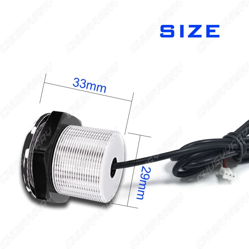 CHUSYYRAY Universal 12V Car Blue Illuminated Engine Start Switch Push