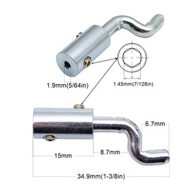 YGQ 3 Pcs Z Bend Throttle Cable End Universal Cable Wire Stop for Lawn Mower Mini Bike Go Kart Motor Engine Brake Cable Adjustable Z Head