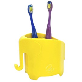 Canette Elephant Toothbrush Holder - Cute Organizer for Your Bathroom! Perfect Toothbrush Holder for Children, Helps Kids Love Brushing Teeth! (Grey)