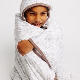 Premium Big Kid Hooded Towel "Gage" by Copper Pearl
