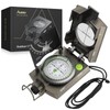 Anbte Hiking Compass, IP65 Waterproof Metal Compass with Sighting Clinometer,