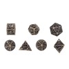 7pcs Copper Dice Set Polyhedral Hollow Clear Number Balancing Table