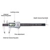 Digital Caliper Measuring Tool, IP67 Coolant/Water/Dust Proof 0-6"/0.0005" Stainless Steel