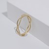 Sterling Silver Infinite Thumb Rings for Women Gold Pleated Stackable