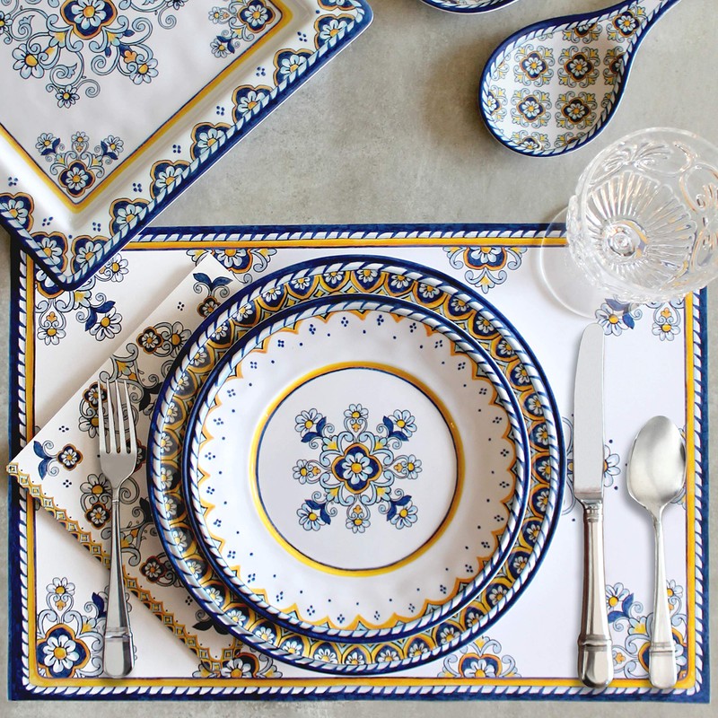 Le Cadeaux Melamine 11 inch Dinner Plate Set of 4,