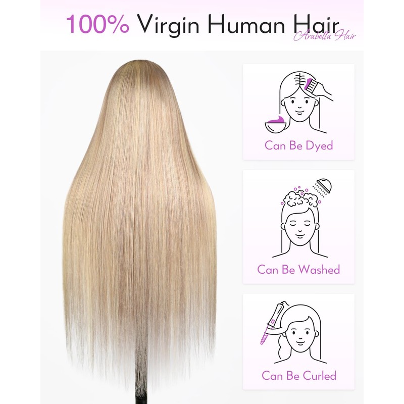 Arabella Blonde Wig Human Hair P10/613 Lace Front Wig Human