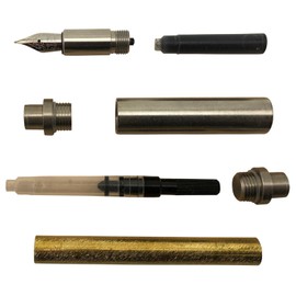 Penn State Industries PKRAWFST RAW Fountain Pen Kit Woodturning Project in Stainless Steel 303 (No Clip)