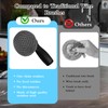 4 Packs Cast Iron Scrubber with Long Handle Chain Mail