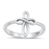 Infinity Love Knot Cross Christian Ring New .925 Sterling Silver