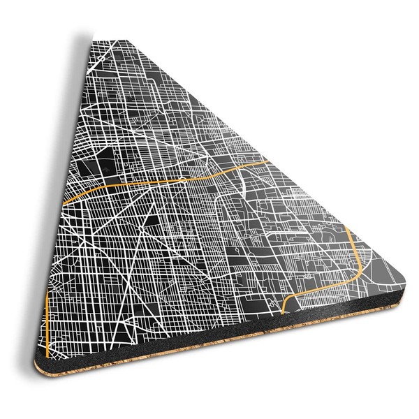 1 x Triangle Coaster - Urban Street Map Mexico City