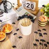 300 Pcs Graduation Cocktail Picks 4.7 Inch Bachelor Hat Bamboo