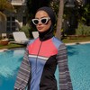 Modest Swimwear for Women 3-Piece Set | Striped Sporty Designer