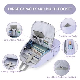 MAXTOP Deep Storage Laptop Backpack with USB Charging Port[Water Resistant] College Computer Bookbag Fits 16 Inch Laptop