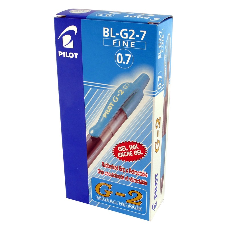 Pilot G207 Retractable Gel Rollerball 0.7 mm Tip, Light Blue,