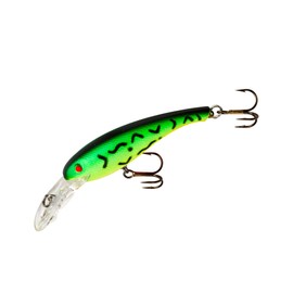 Cotton Cordell Wally Diver Walleye Crankbait Fishing Lure, Accessories for Freshwater Fishing, 2 1/2", 1/4 oz, Fire Tiger