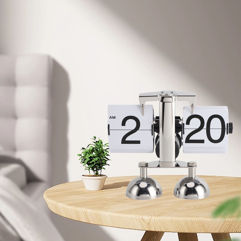 Retro Digital Flip Down Clock Flip Desk Clock Mechanical Battery