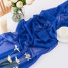 Chuqing Chiffon Table Runner, Royal Blue, 70 cm x 3